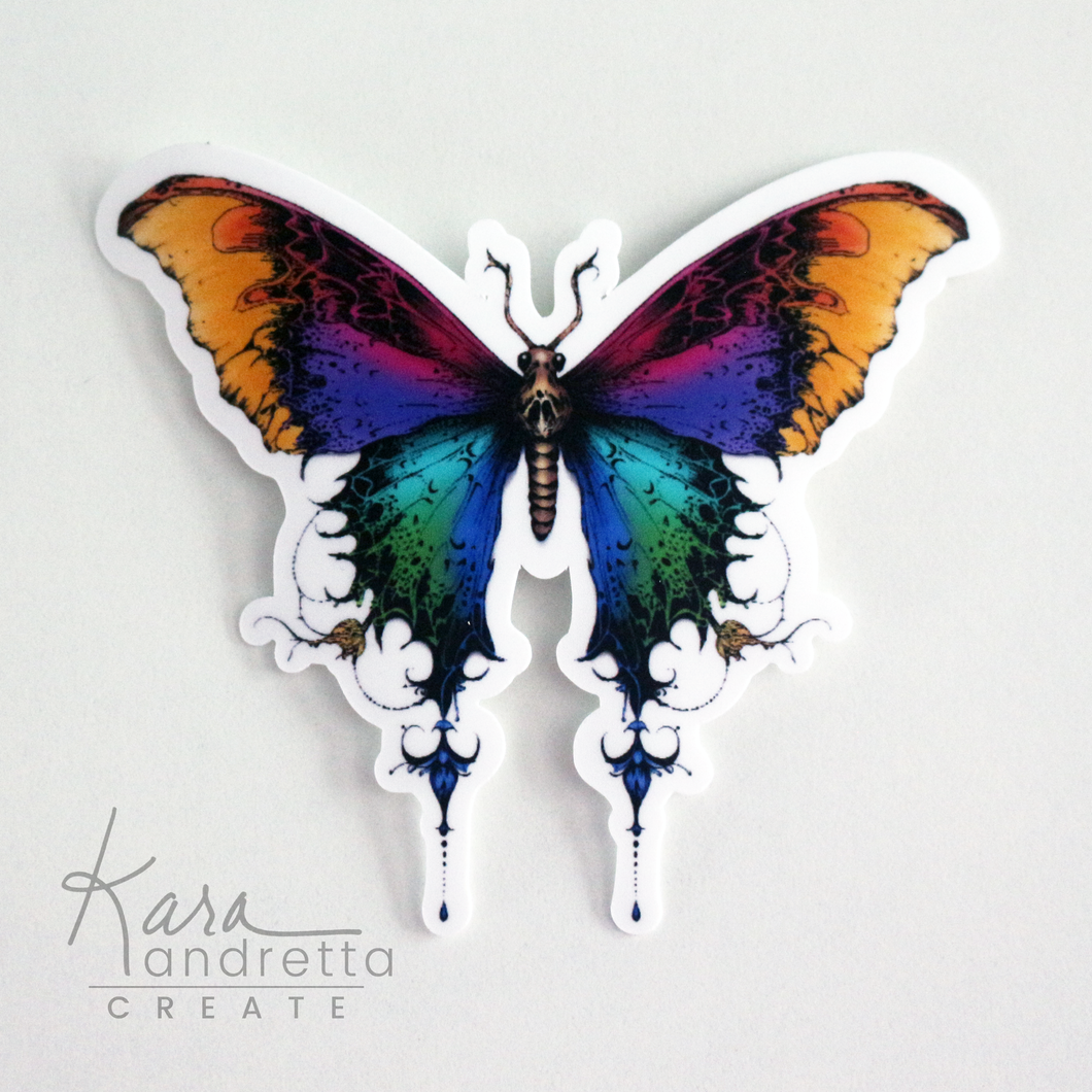 Rainbow Moth Sticker