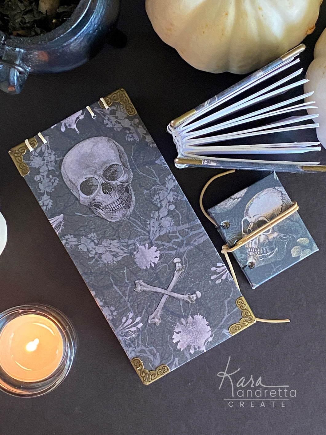 Bones and Romance Hand-sewn Sketch Book Journal Set