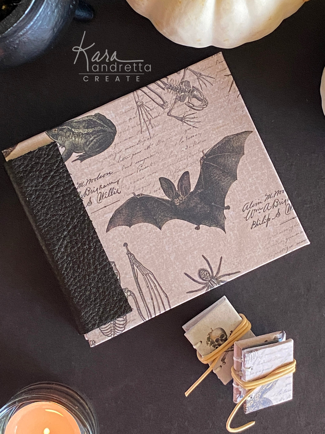 Bats and Bones Hand-sewn Sketch Book Journal Set